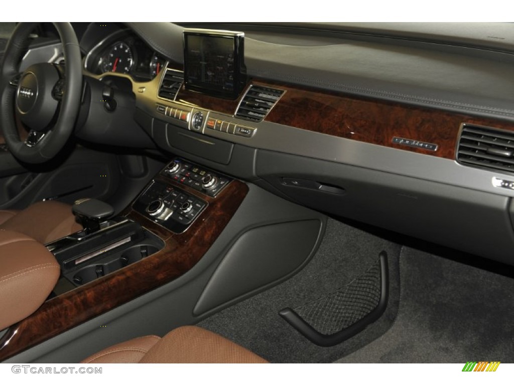 2012 Audi A8 4.2 quattro Nougat Brown Dashboard Photo #53243154