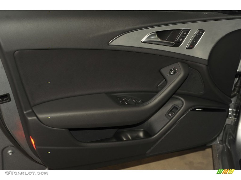 2012 Audi A6 3.0T quattro Sedan Black Door Panel Photo #53243232