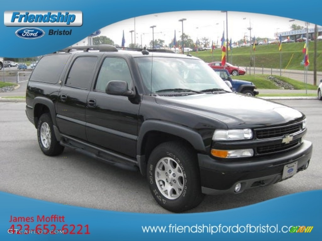 2003 Suburban 1500 Z71 4x4 - Black / Gray/Dark Charcoal photo #4