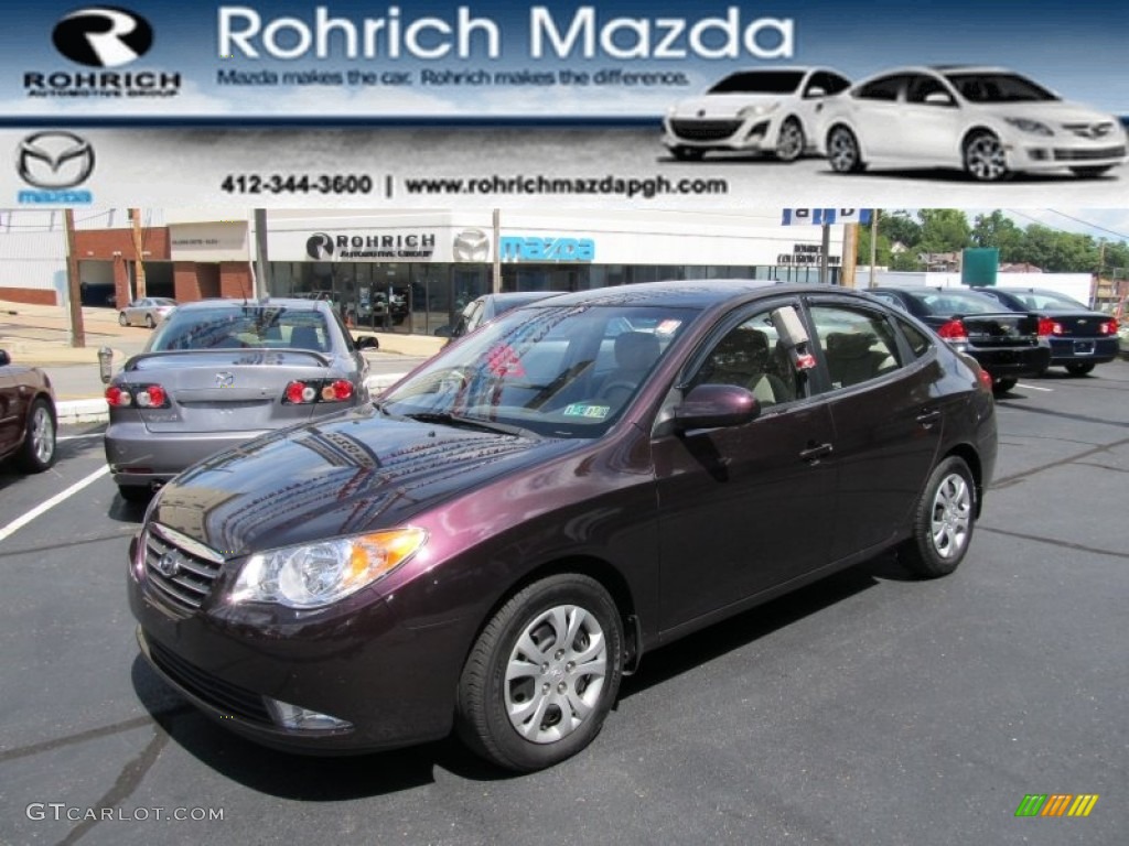 2009 Elantra GLS Sedan - Purple Rain / Beige photo #1