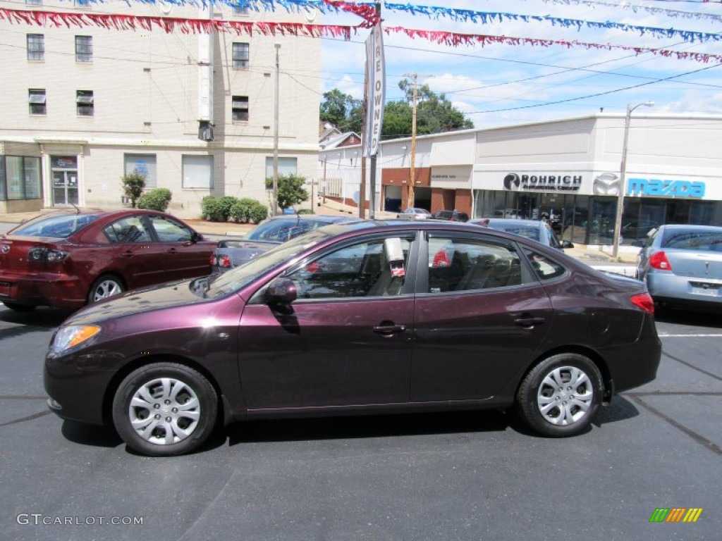 2009 Elantra GLS Sedan - Purple Rain / Beige photo #2