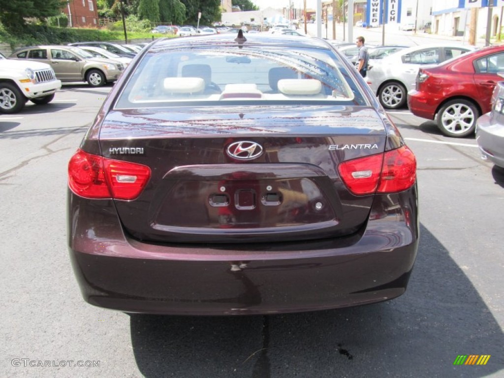 2009 Elantra GLS Sedan - Purple Rain / Beige photo #4
