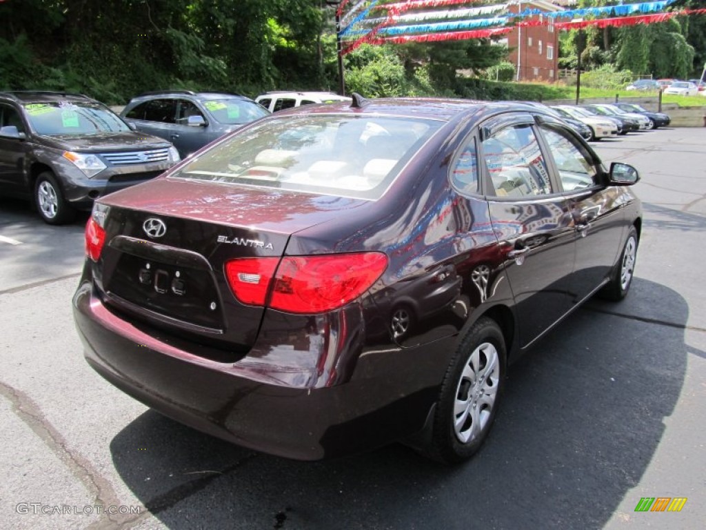 2009 Elantra GLS Sedan - Purple Rain / Beige photo #5