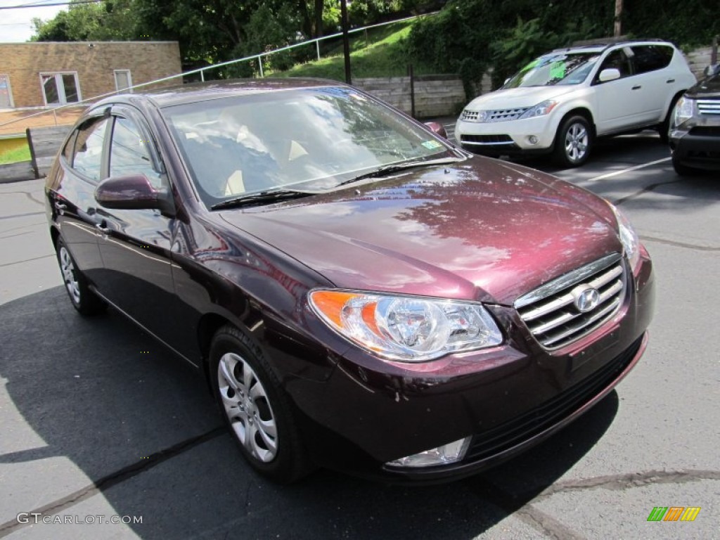 2009 Elantra GLS Sedan - Purple Rain / Beige photo #6