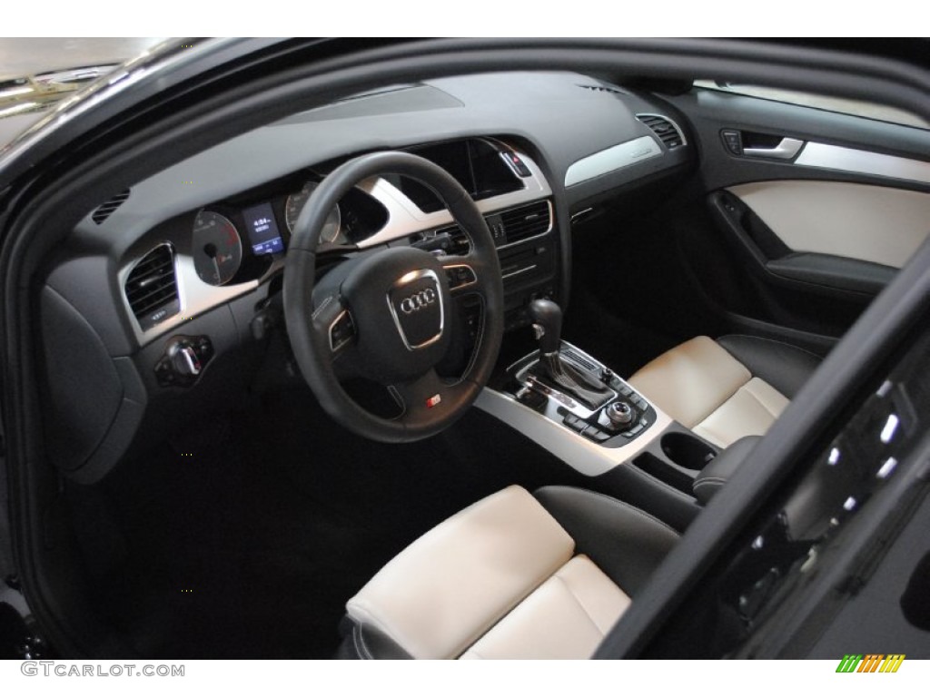 Black/Silver Interior 2010 Audi S4 3.0 quattro Sedan Photo #53248702