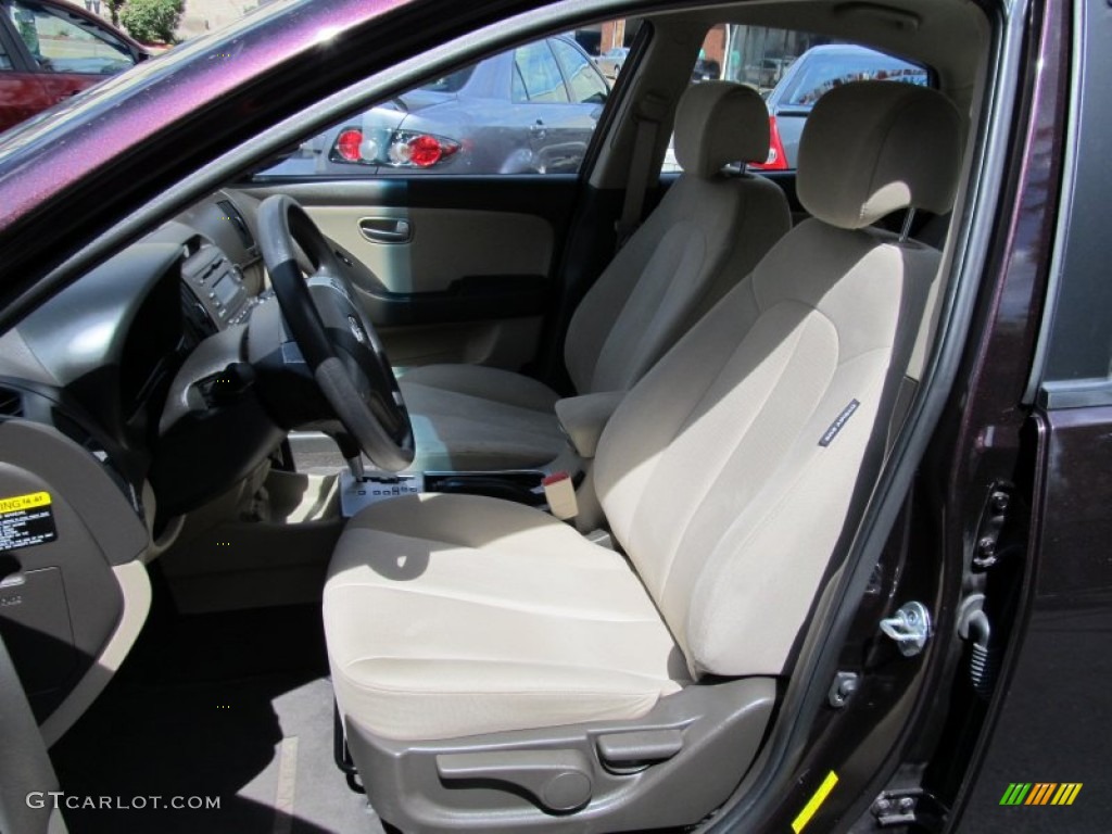 2009 Elantra GLS Sedan - Purple Rain / Beige photo #11