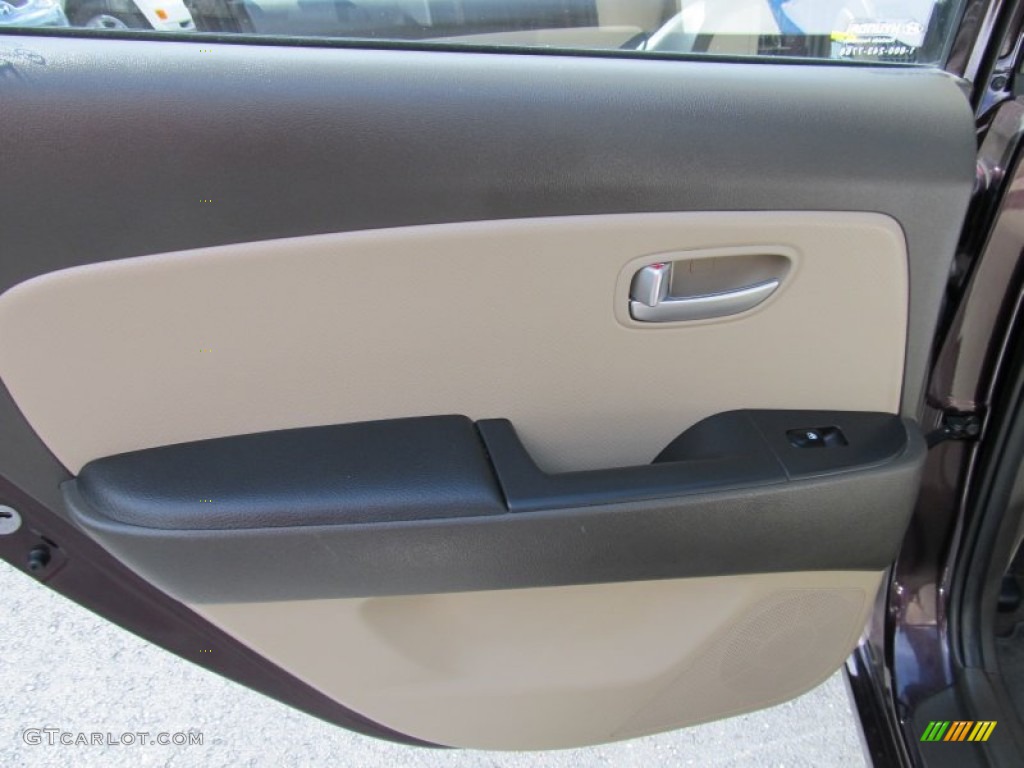 2009 Elantra GLS Sedan - Purple Rain / Beige photo #13
