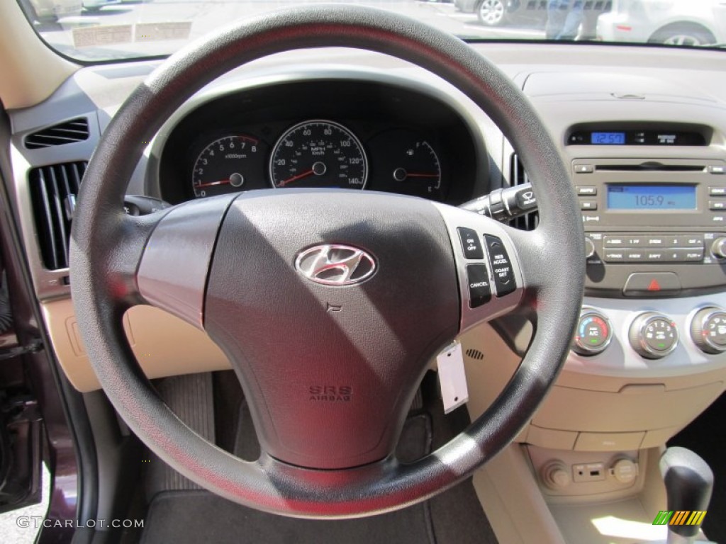 2009 Elantra GLS Sedan - Purple Rain / Beige photo #14