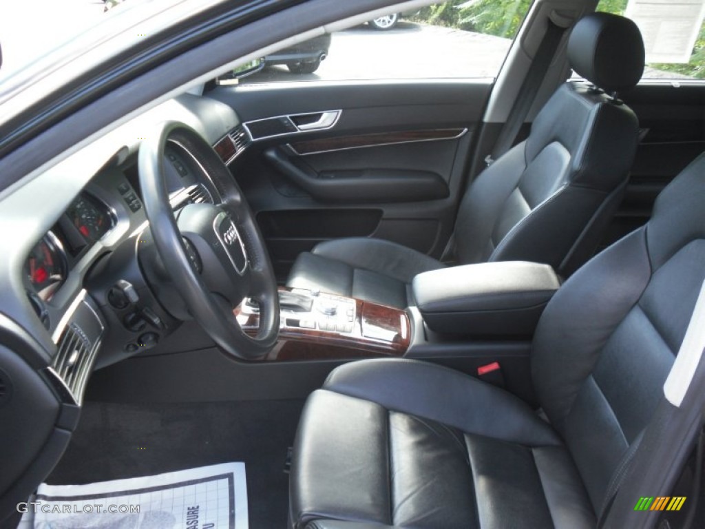 Ebony Interior 2005 Audi A6 4.2 quattro Sedan Photo #53249994