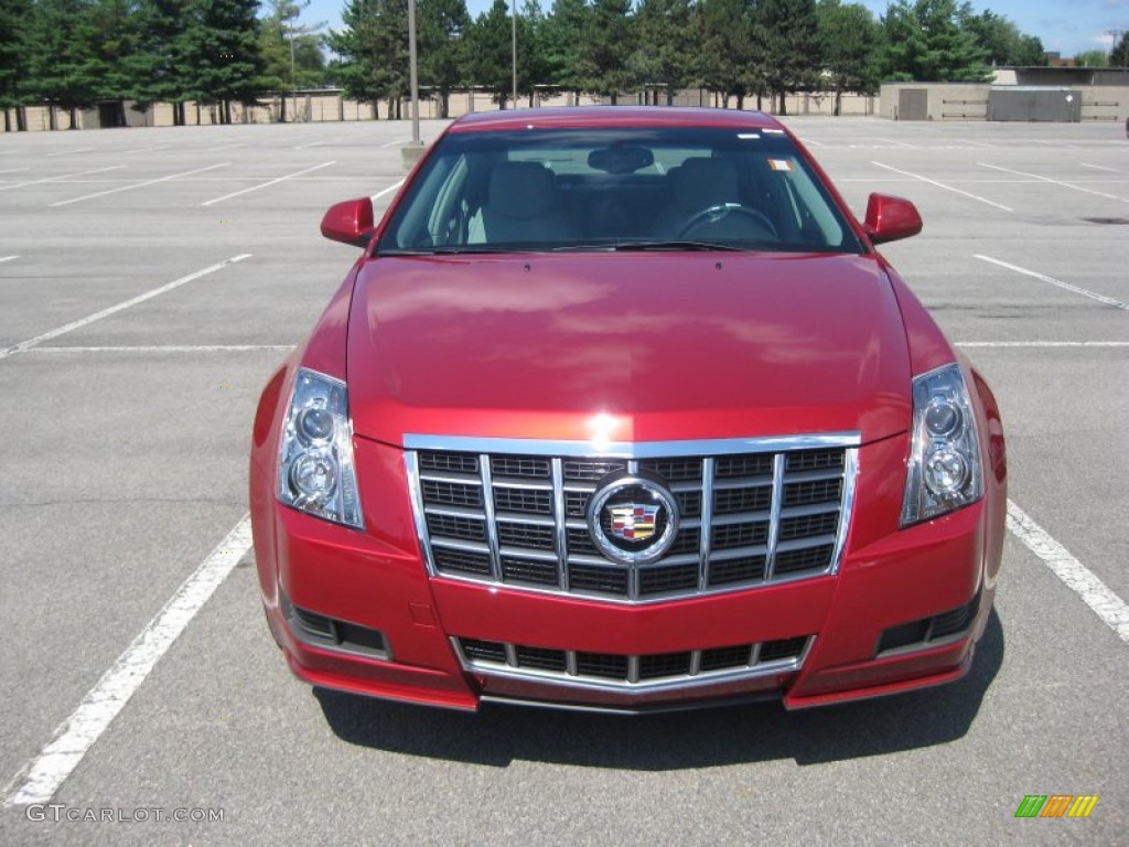 2012 CTS 3.0 Sedan - Crystal Red Tintcoat / Light Titanium/Ebony photo #3