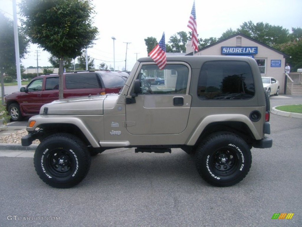 2004 Wrangler Sahara 4x4 - Light Khaki Metallic / Khaki photo #2