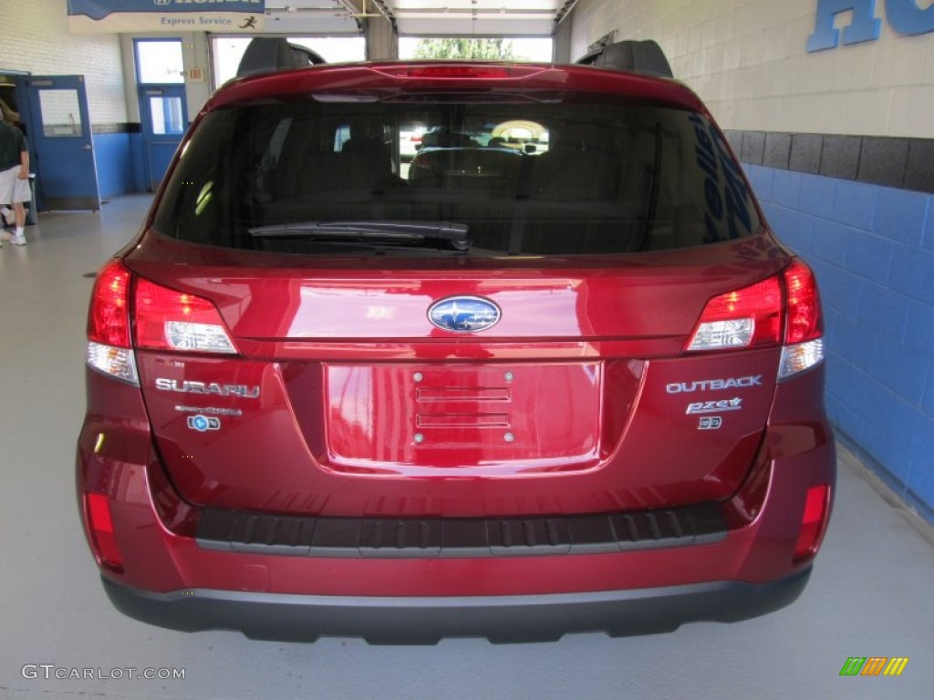 2011 Outback 2.5i Premium Wagon - Ruby Red Pearl / Warm Ivory photo #3