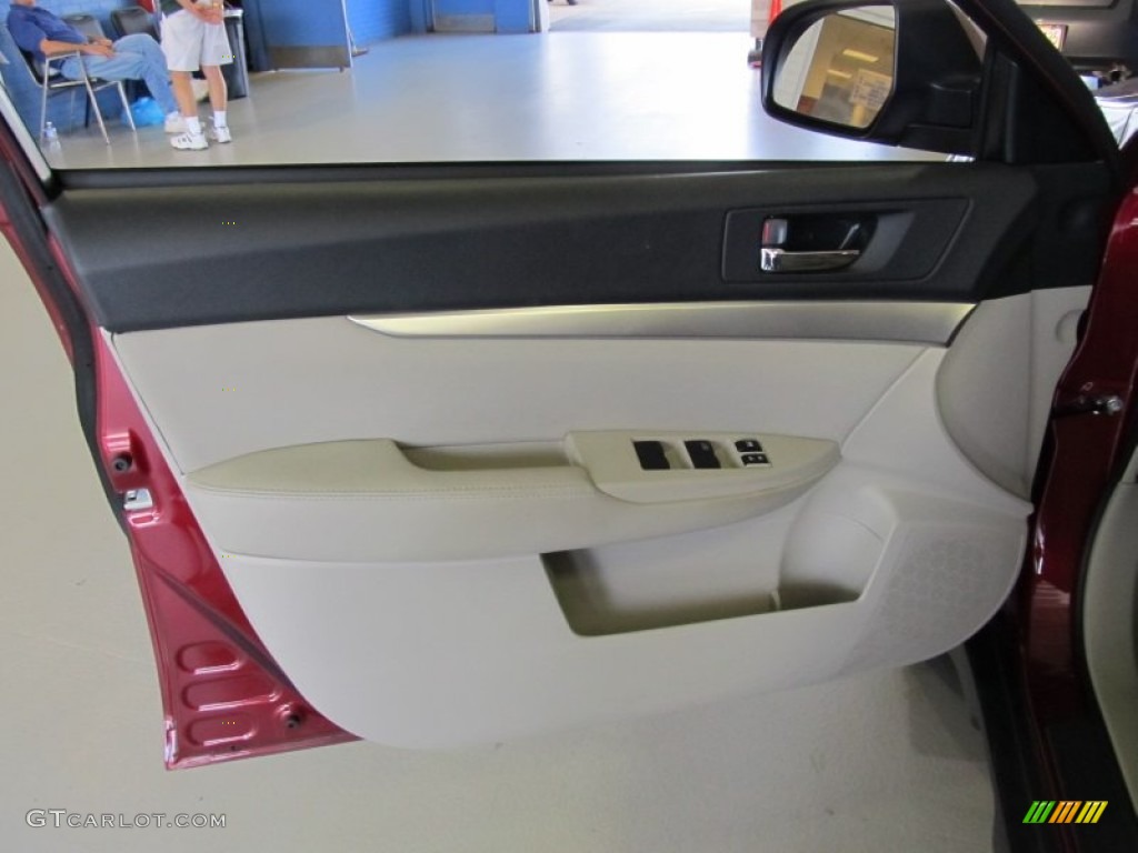 2011 Outback 2.5i Premium Wagon - Ruby Red Pearl / Warm Ivory photo #6