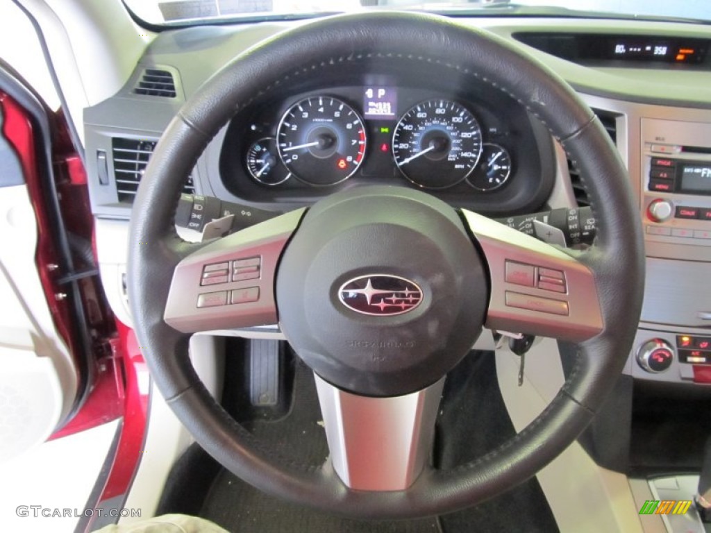 2011 Outback 2.5i Premium Wagon - Ruby Red Pearl / Warm Ivory photo #9