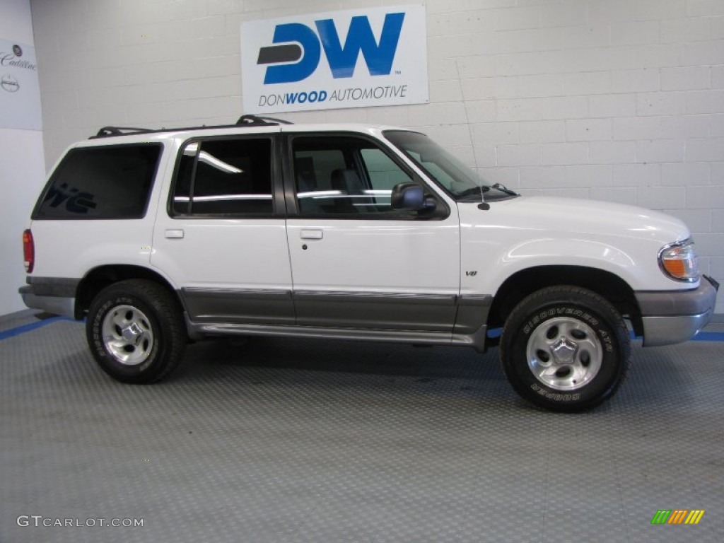 1999 Explorer XLT 4x4 - Oxford White / Medium Graphite Grey photo #5