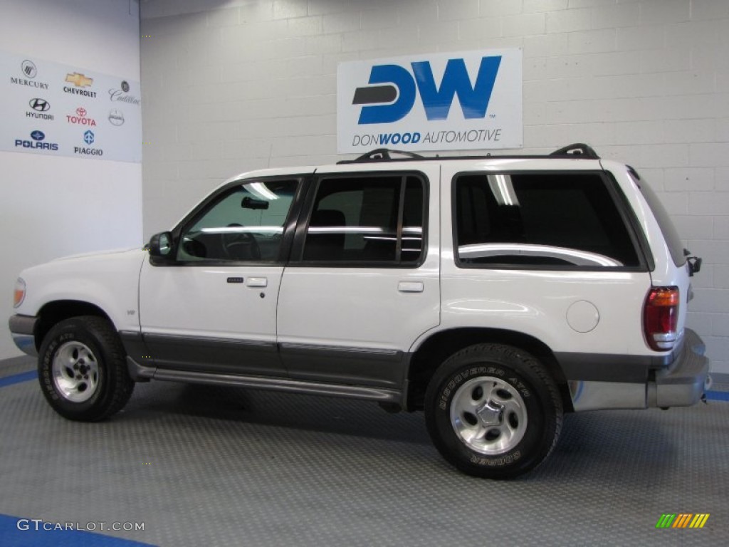 1999 Explorer XLT 4x4 - Oxford White / Medium Graphite Grey photo #6