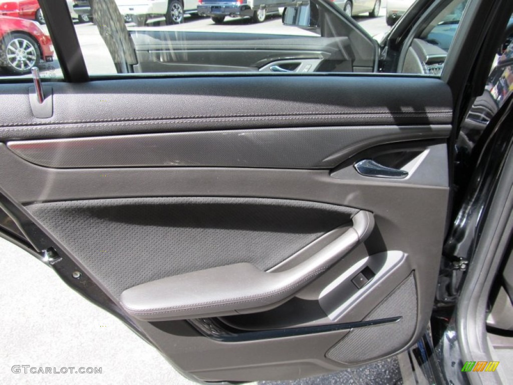 2010 Cadillac CTS -V Sedan Ebony Door Panel Photo #53251675