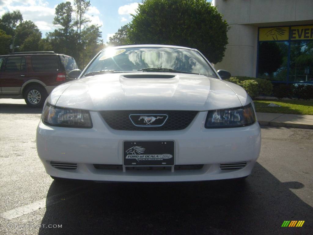 2002 Mustang V6 Coupe - Oxford White / Medium Parchment photo #8