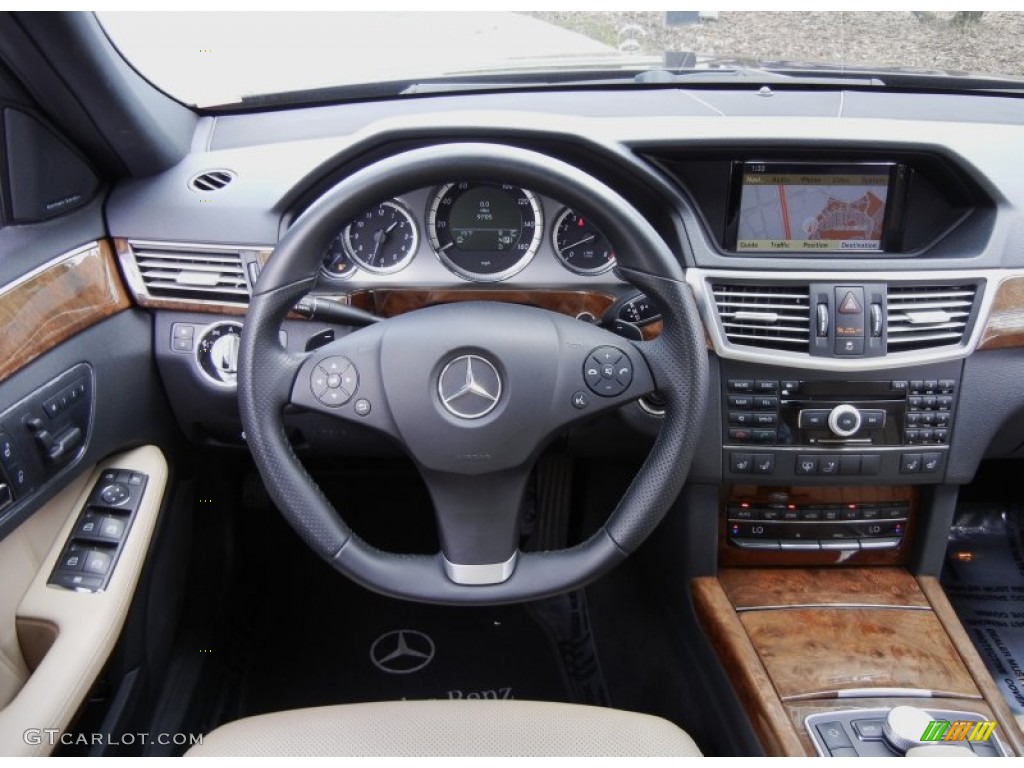 2010 Mercedes-Benz E 550 Sedan Natural Beige Dashboard Photo #53252926