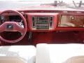 1990 Cadillac Brougham Red/White Interior Dashboard Photo