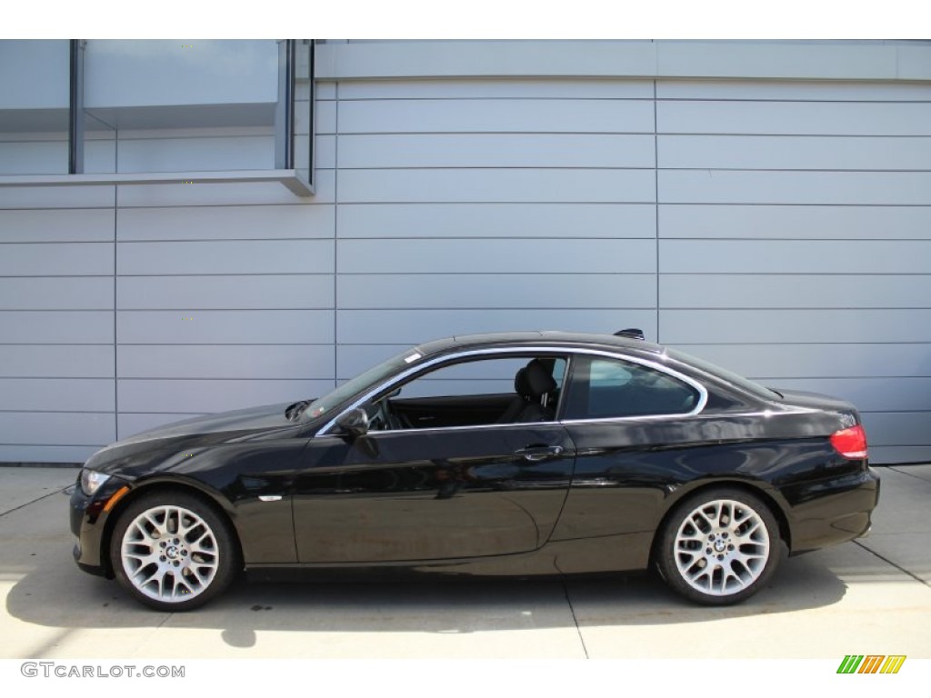 2008 3 Series 328xi Coupe - Jet Black / Black photo #3