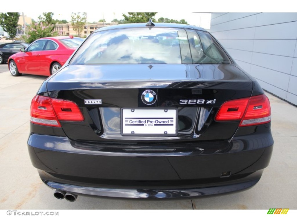2008 3 Series 328xi Coupe - Jet Black / Black photo #5