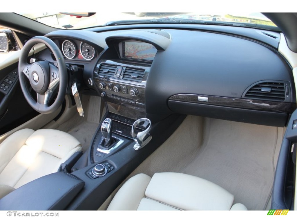 2010 BMW 6 Series 650i Convertible Cream Beige Dashboard Photo #53254912
