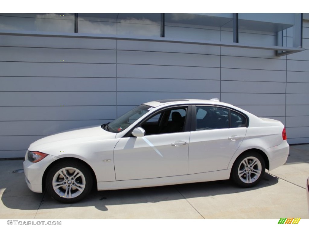 2008 3 Series 328xi Sedan - Alpine White / Black photo #3