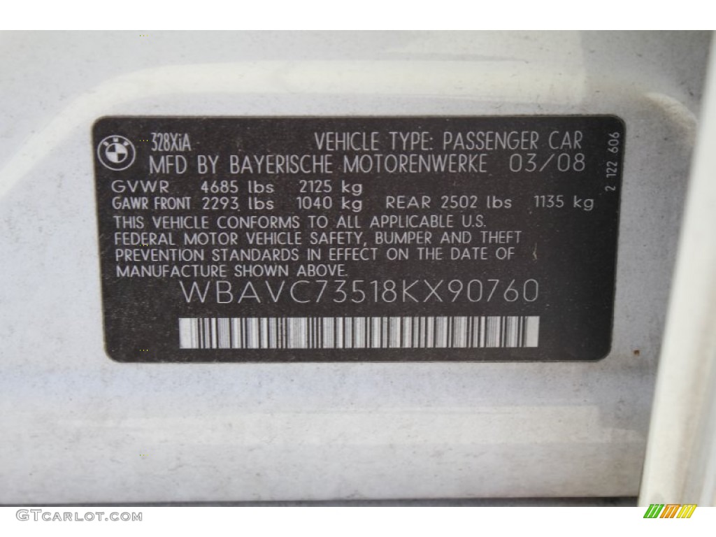 2008 3 Series 328xi Sedan - Alpine White / Black photo #18
