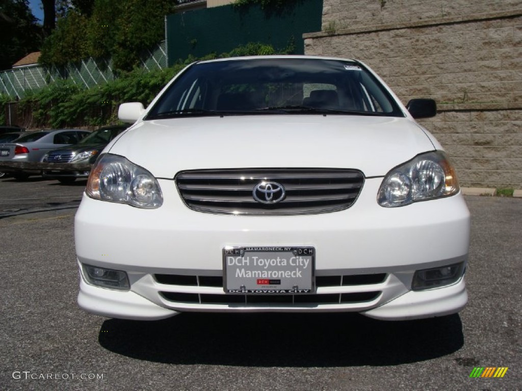 2003 Corolla S - Super White / Black photo #4