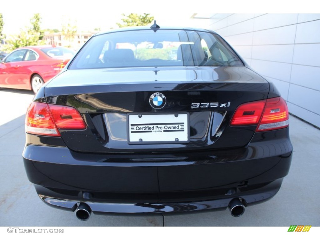 2008 3 Series 335xi Coupe - Jet Black / Black photo #5