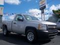 2011 Sheer Silver Metallic Chevrolet Silverado 1500 Regular Cab 4x4  photo #3