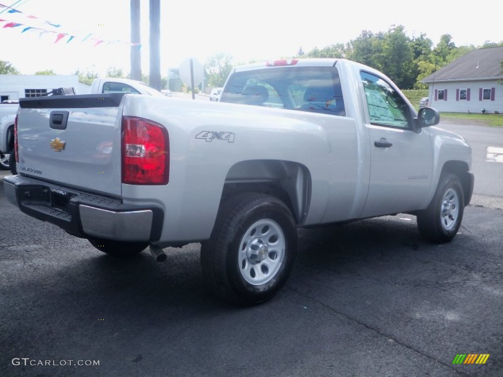 2011 Silverado 1500 Regular Cab 4x4 - Sheer Silver Metallic / Dark Titanium photo #5