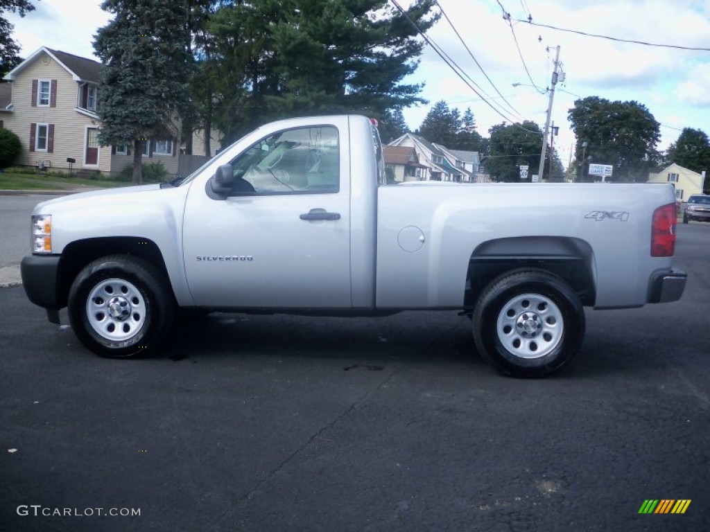2011 Silverado 1500 Regular Cab 4x4 - Sheer Silver Metallic / Dark Titanium photo #8