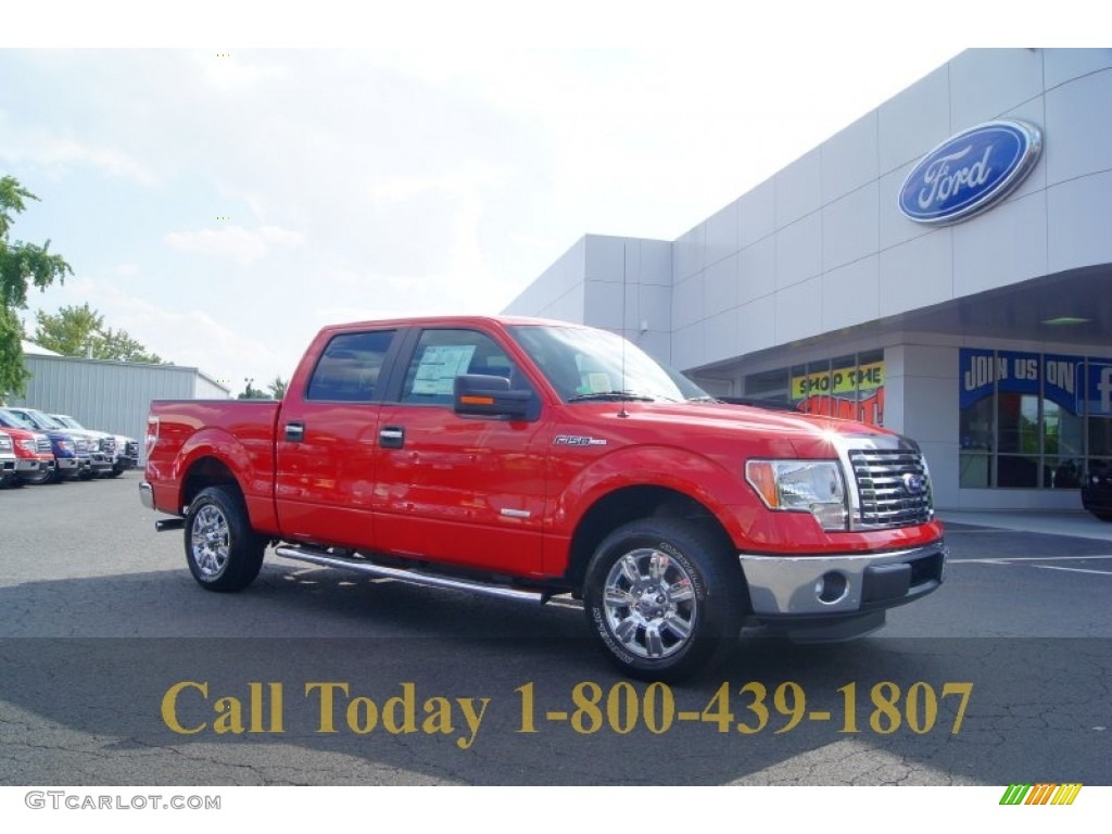 2011 F150 XLT SuperCrew - Race Red / Steel Gray photo #1