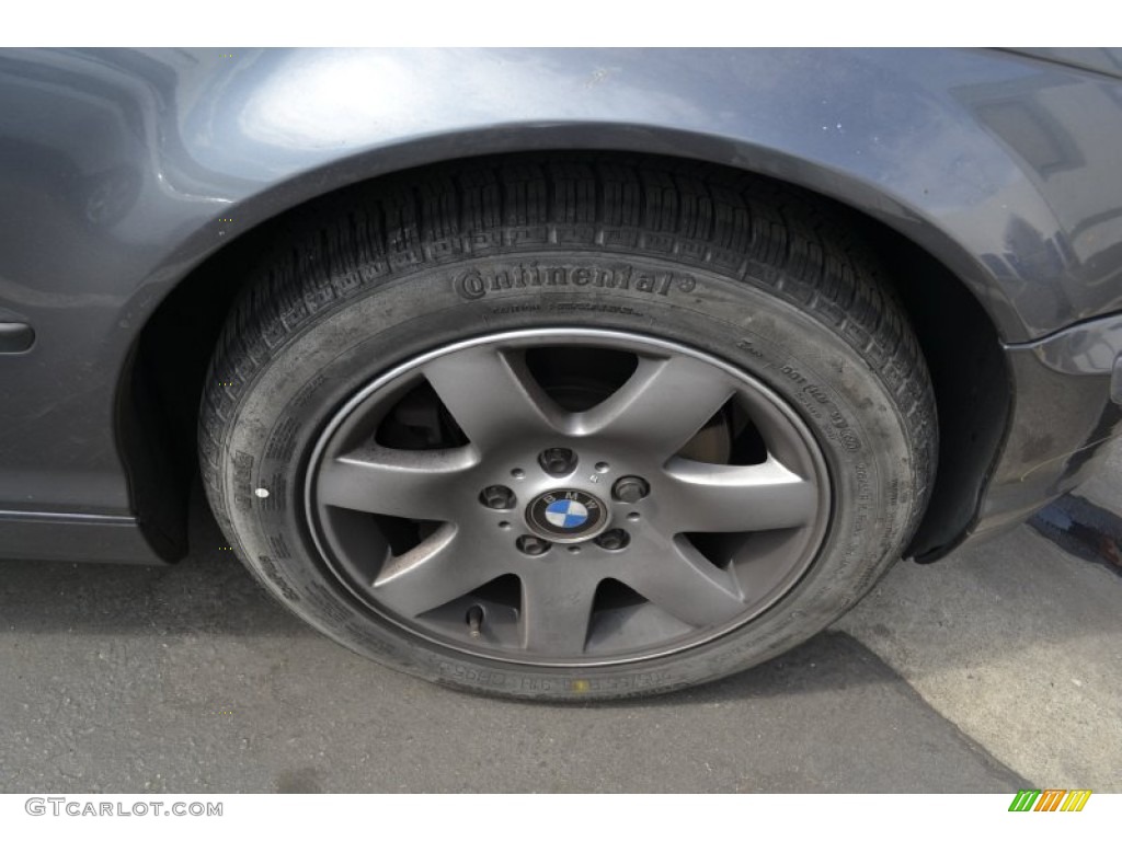 2001 3 Series 325i Sedan - Steel Grey Metallic / Black photo #2