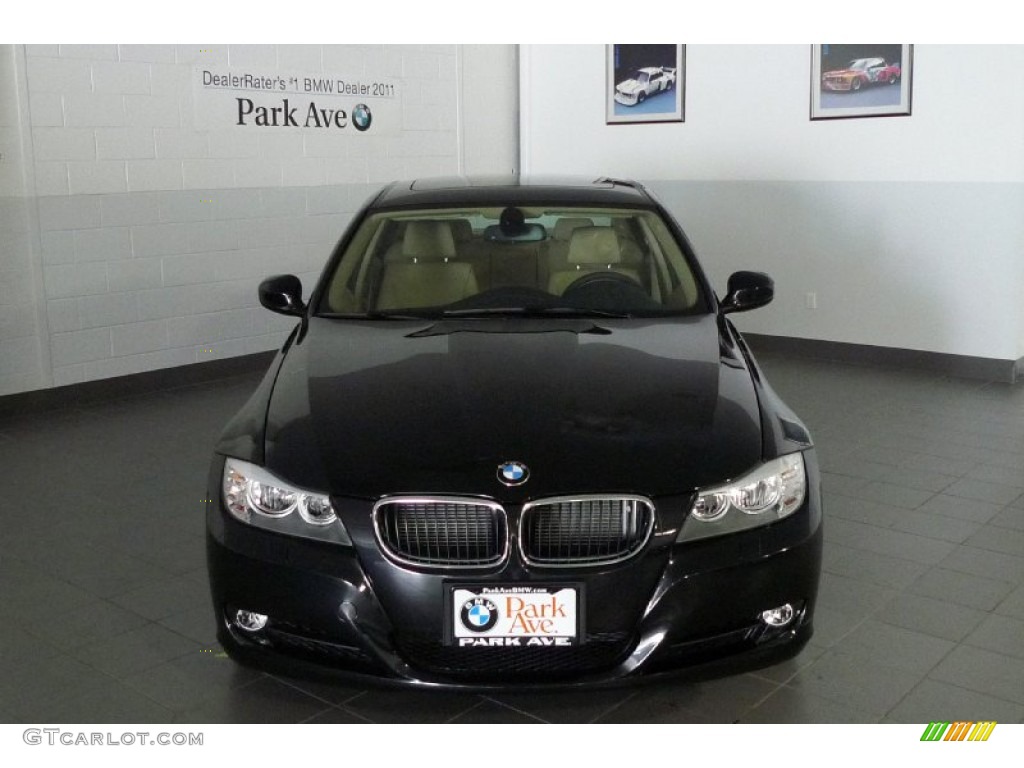 2011 3 Series 328i xDrive Sedan - Jet Black / Beige Dakota Leather photo #1