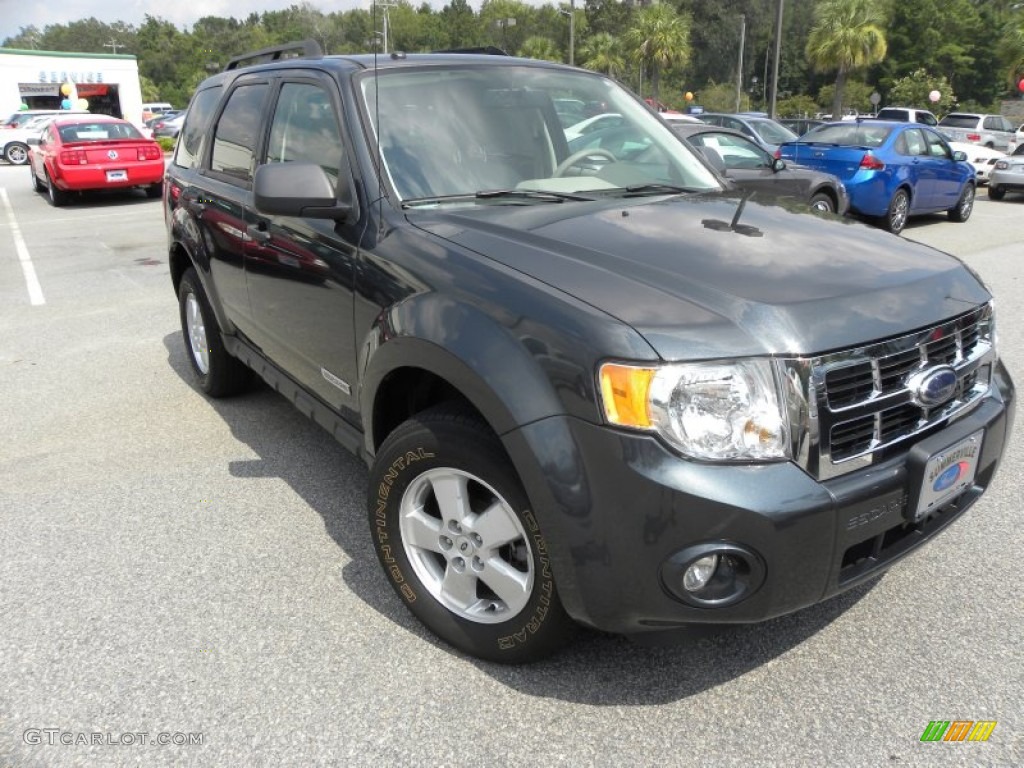 2008 Escape XLT 4WD - Black Pearl Slate Metallic / Stone photo #1