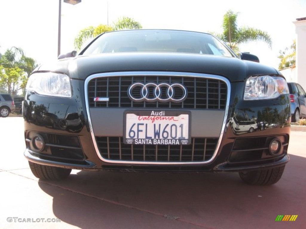 2008 A4 2.0T Sedan - Brilliant Black / Beige photo #2