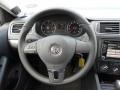 Titan Black 2012 Volkswagen Jetta TDI Sedan Steering Wheel