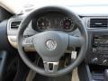 Cornsilk Beige 2012 Volkswagen Jetta TDI Sedan Steering Wheel