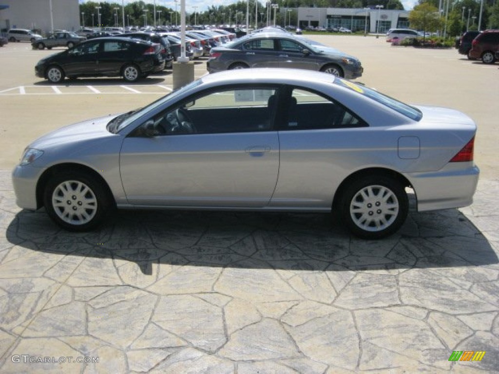 2005 Civic LX Coupe - Satin Silver Metallic / Black photo #4