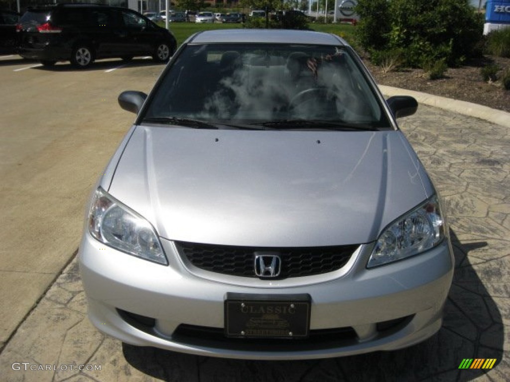 2005 Civic LX Coupe - Satin Silver Metallic / Black photo #5