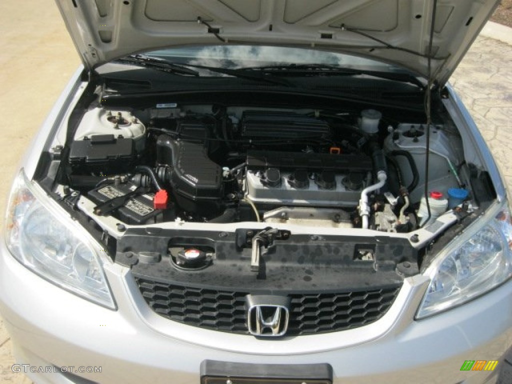 2005 Civic LX Coupe - Satin Silver Metallic / Black photo #6