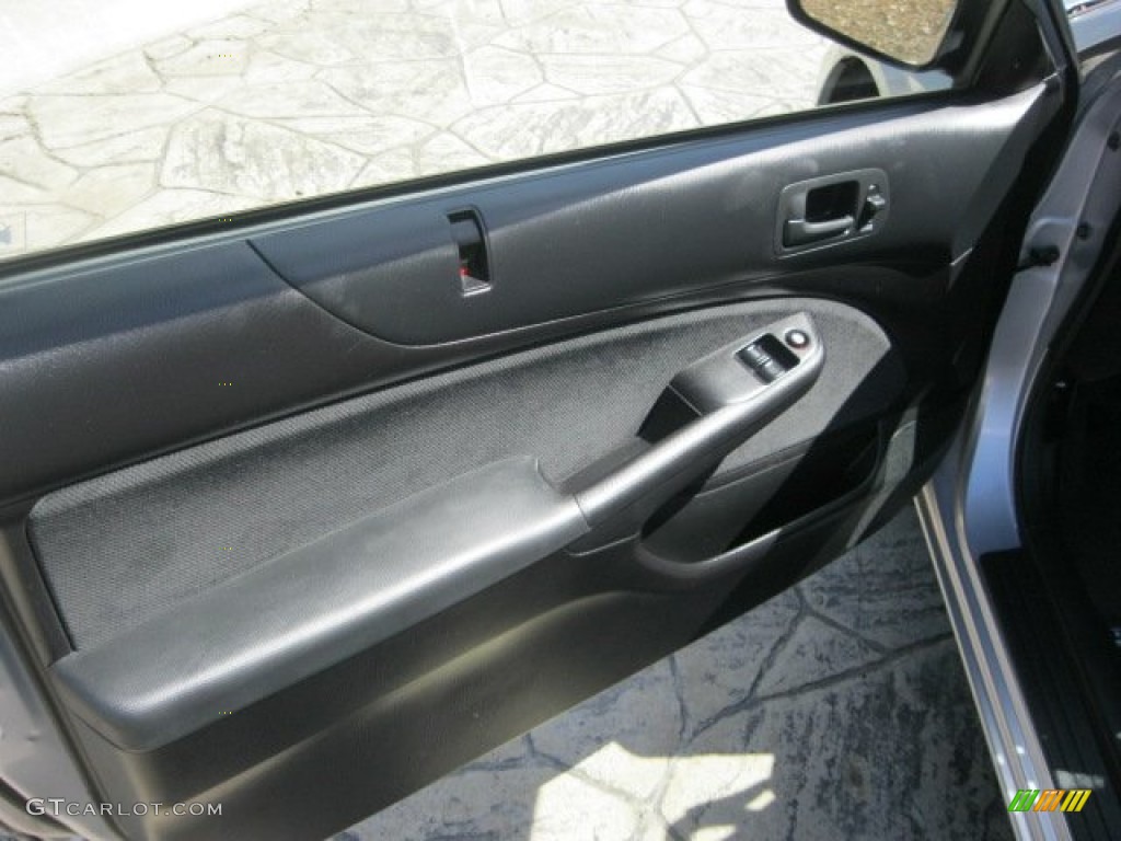 2005 Civic LX Coupe - Satin Silver Metallic / Black photo #16