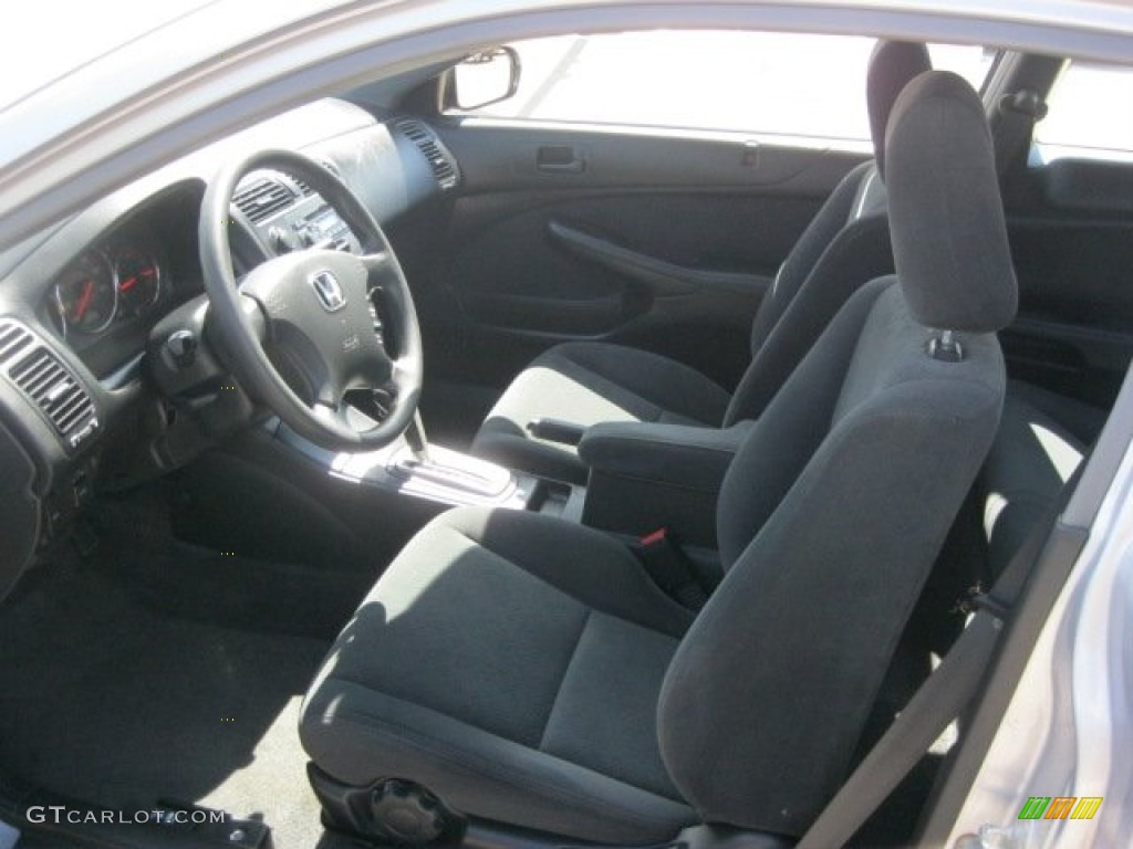 2005 Civic LX Coupe - Satin Silver Metallic / Black photo #18