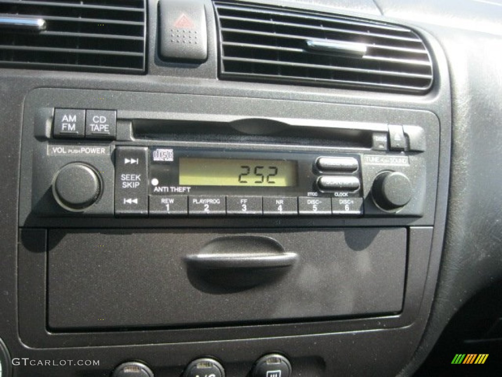 2005 Civic LX Coupe - Satin Silver Metallic / Black photo #24