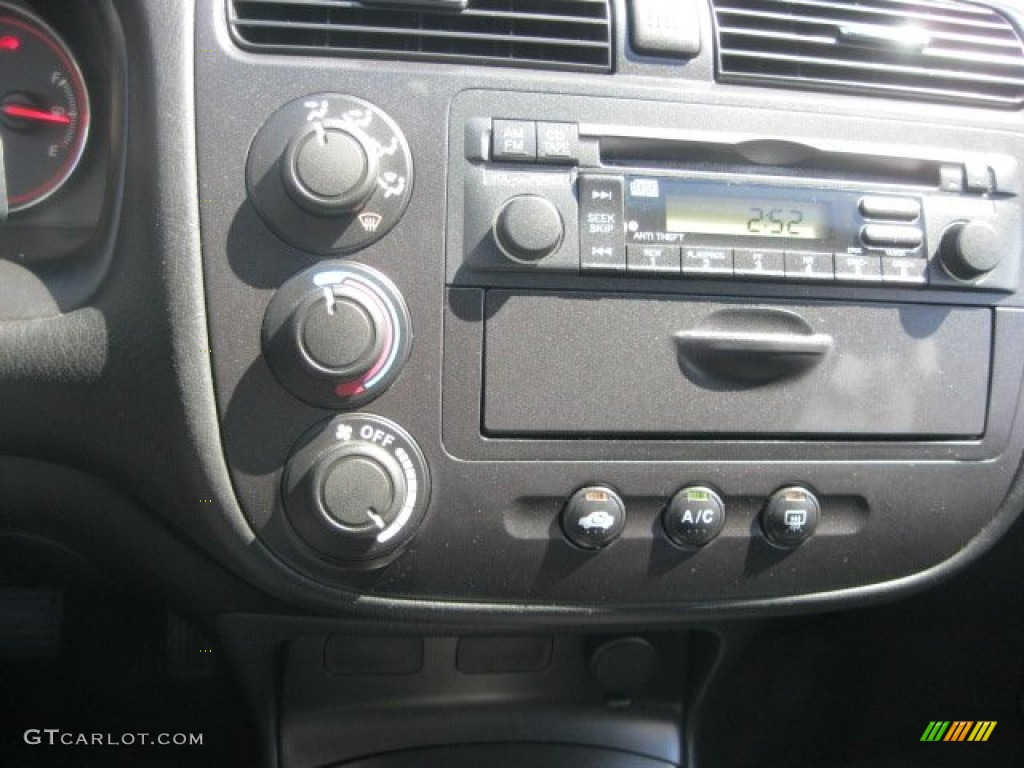 2005 Civic LX Coupe - Satin Silver Metallic / Black photo #25