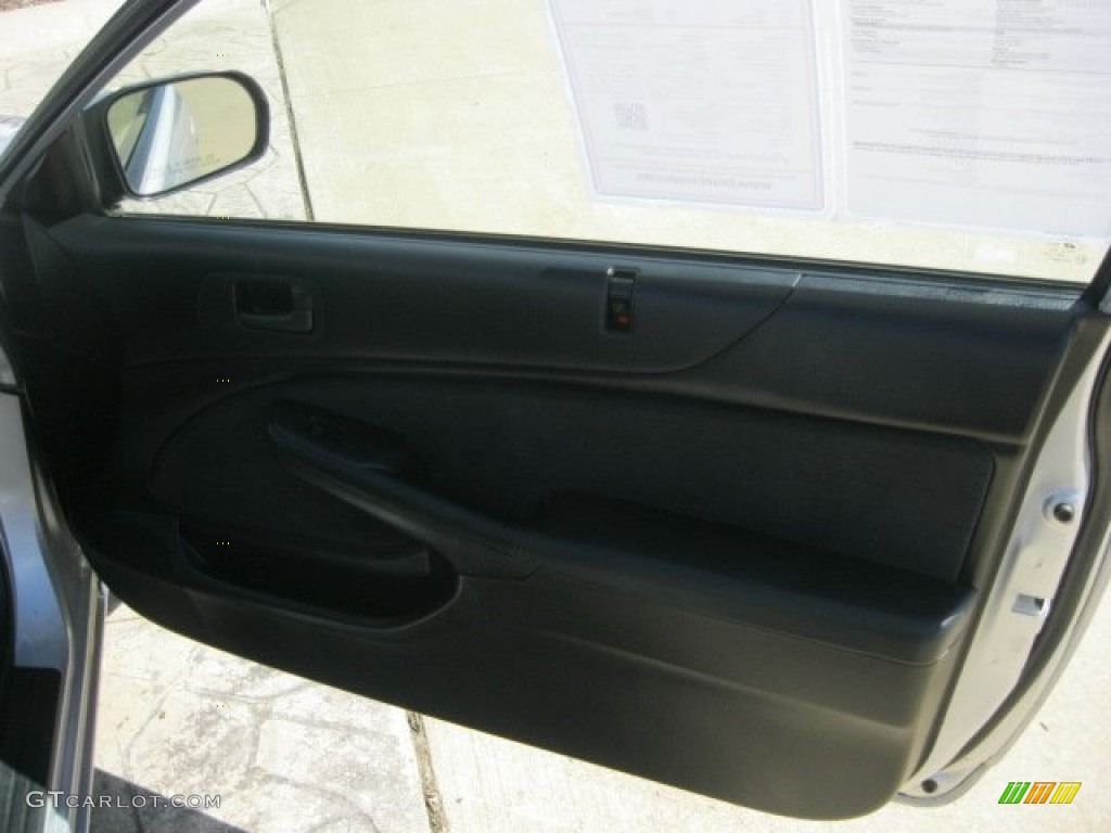 2005 Civic LX Coupe - Satin Silver Metallic / Black photo #30