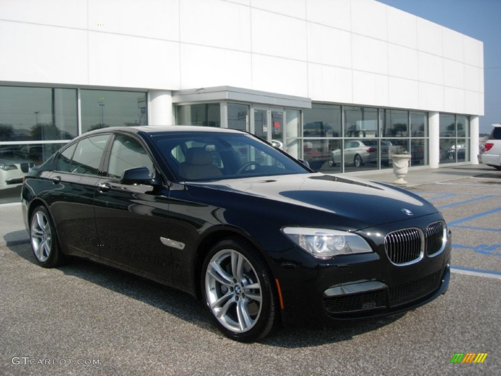 2011 7 Series 750i Sedan - Black Sapphire Metallic / Saddle/Black Nappa Leather photo #2